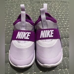Nike Kids Purple and White Slip-On Sneakers